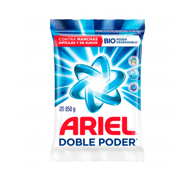 Detergente En Polvo Doble Poder 850gr Ariel