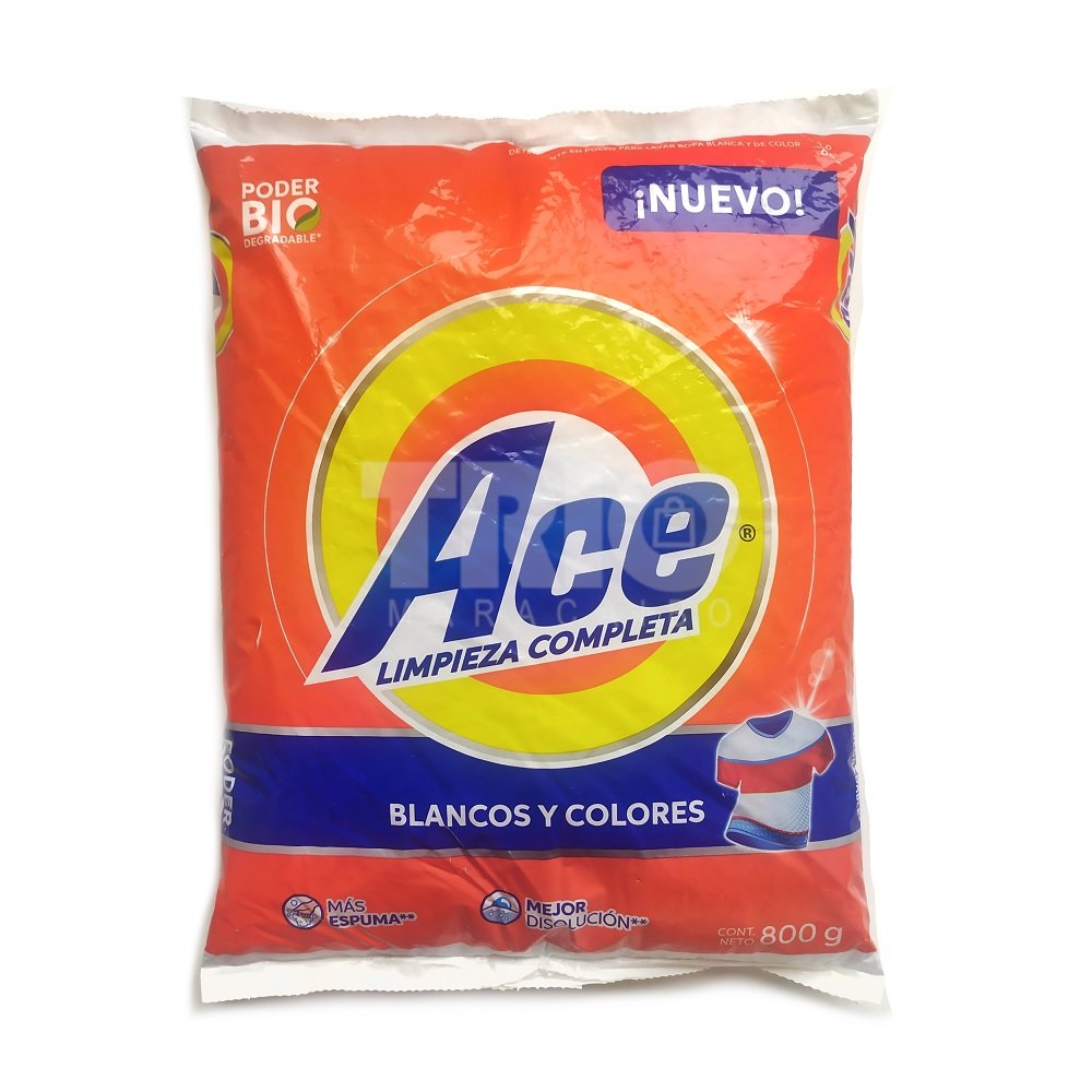 Detergente En Polvo Limpieza Completa 800gr Ace